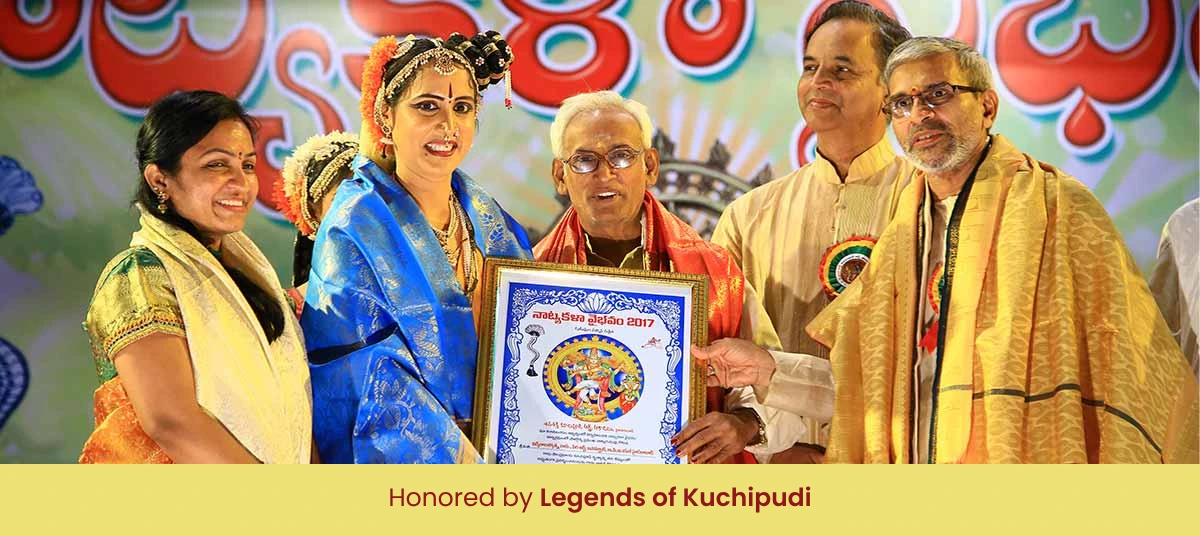 Jyotsna Vikkirala - Honored by Legends of Kuchipudi